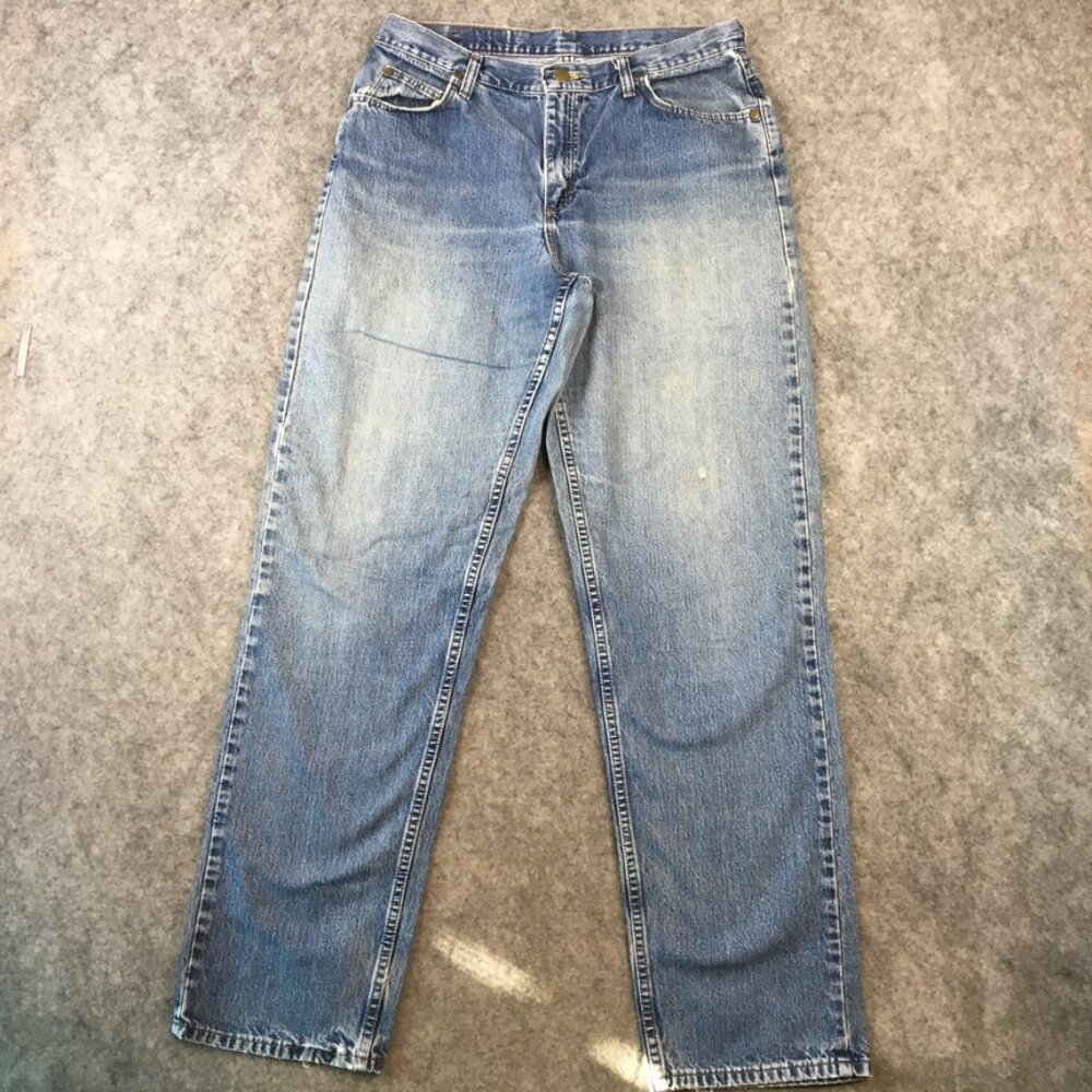 Vintage Wrangler Blues Jeans 10x34 Mid Rise Tapered Leg Mom Jeans 90s 100 Cotton